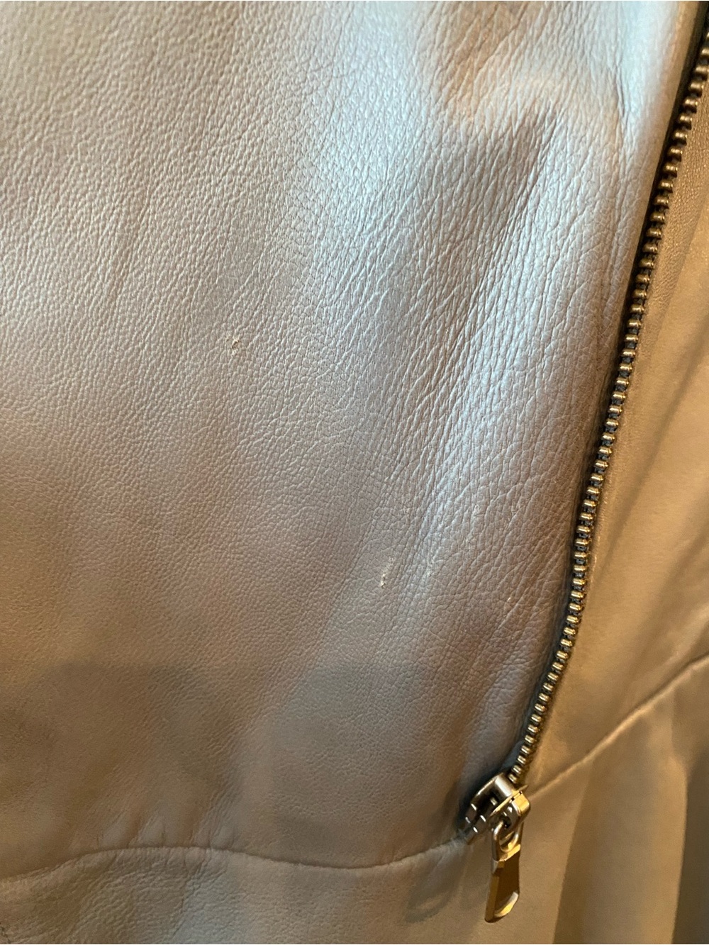 Danier Light Gray Leather Peplum Jacket - Picture 13 of 13